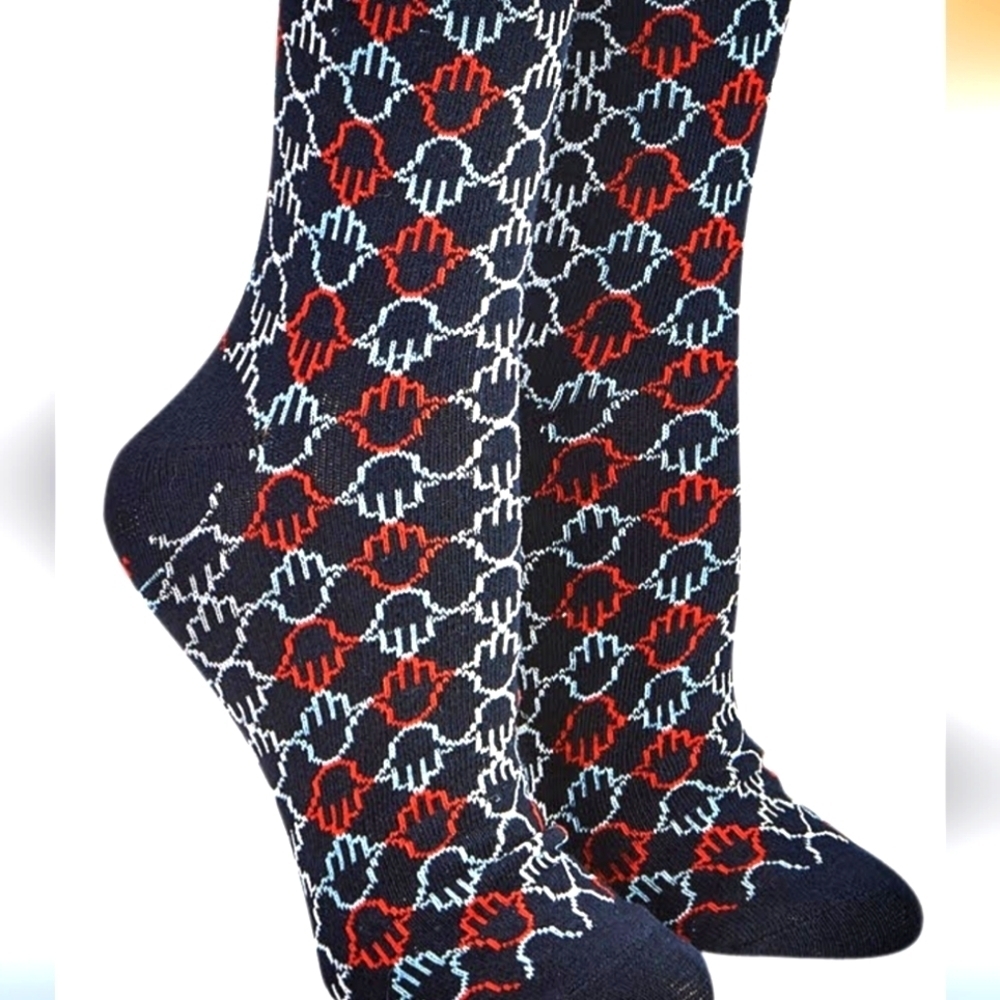 Hamsa Design Adult Crew Socks